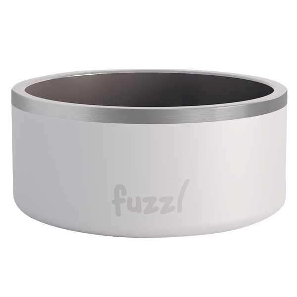 Fuzzl Titan Dog Bowl 17cm - Matt White Insulated Thermal
