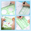 ZHEJIA Ruler Template (Set of 4) Design Ruler, Circular Ruler,