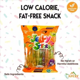 Apexy Jelly Straws, Fruit Jelly Filled Strips, Tiktok Candy Trend Items15.23oz