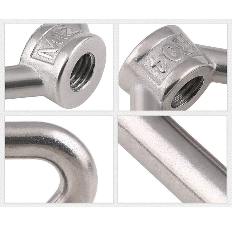 BOZONLI M3 Lifting Eye Nut 304 Stainless Steel Ring Eye