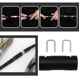 SG Store 2PCS Pressure Washer Gun Adapter Compatible with Kärcher 49.9x19.6mm High Pressure Cleaning Hose Extension Connector for Gardens and Yards Black