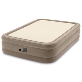 Intex 64477ED Queen Size Thermalux Airbed with Fiber-Tech Technology and Built-In Air Pump, Gold