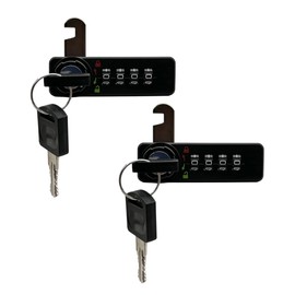 Mechanical Code Lock Digital Combination Cabinet Lock Combination Cam Lock Cabinet Password Lock with Keys (1 Sets) Black 7.7CMX2.4CM