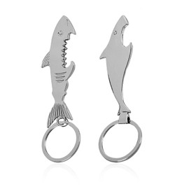 2 Pieces Shark Keychain, Bottle Opener Keychain, Bottle Opener Keychain, Fish Keychain, Animal Bottle Opener, Cool Keychain