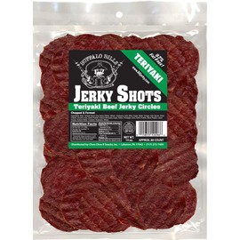 Buffalo Bills 14oz Teriyaki Beef Jerky Shots (80 teriyaki beef jerky circles per bag)