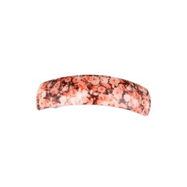 Perfect Hairstyle with Our Hair Accessories - Coral Brwn Barrette Floral Flowers Rectangle Plastic Curved Hair Clip 3.25" Long Fashionable Hair Accessory Hair Jewelry Accessories for Lady Women