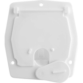Heavy-Duty White Square Cable Hatch - Durable Access Cover for RVs, Trailers, and Boats - Easy Installation & Weatherproof Design