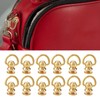 12 Sets D Ring Stud Screw Gold Brass Metal Plating