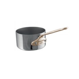 Mauviel M'Minis Stainless Steel Sauce Pan With Brass Handle, 3.5-in, Made in France