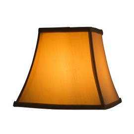 Urbanest Square 5.25x9x8" Softback Bell Lampshade, Gray, Faux Silk, Spider