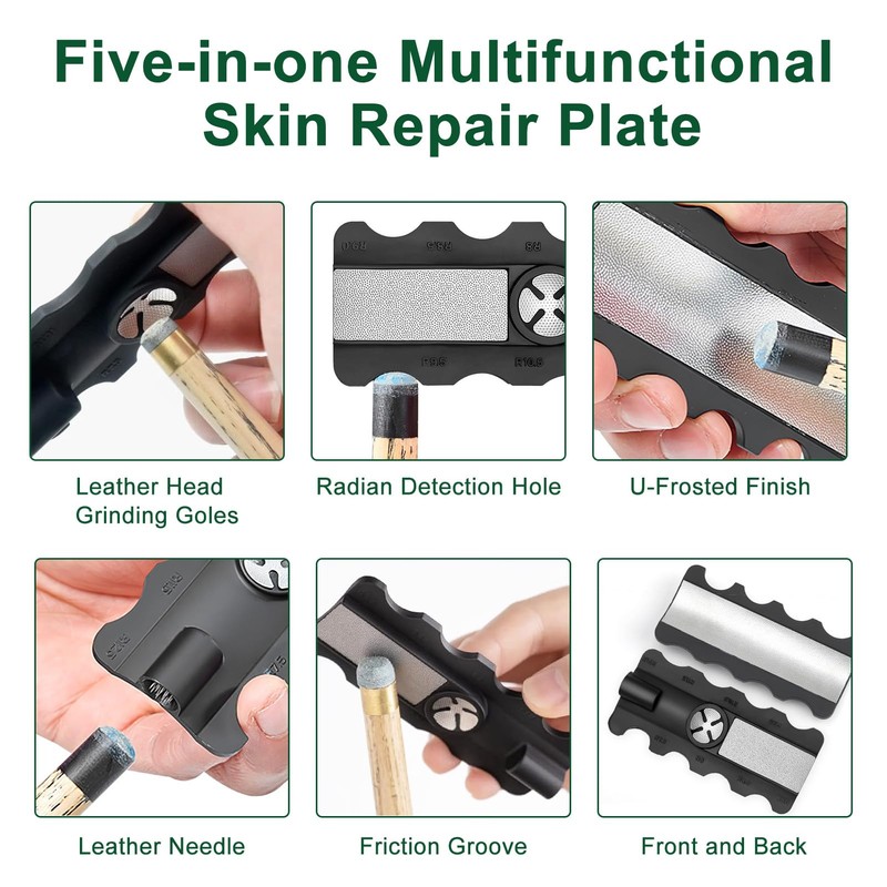 5 in1 Cue Tip Shaper, Snooker Cue Tip Shaper Tool,