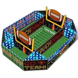Fullhawl 1 Pcs Football Food Serving Tray Football Party Supplies Kits Large Sport Snack Plates Complete Tailgate Stadium Bowl Kit Sport Birthday Celebration Table Centerpiece Favor