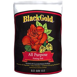 Sun Gro 13101021 Black Gold All Purpose Potting Mix with Fertilizer, 1 Cubic Feet