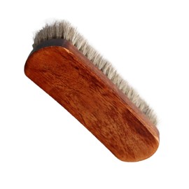 Baluue Wooden Handle Horse Hair Shoes Polishing Brush for Leather Care Durable Scrubbing Tool for Home Use for Dark Color Shoes and Boots Lightweight and Odorless Cleaning Accessory