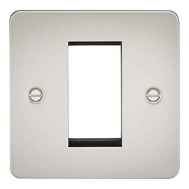 Knightsbridge FP1GPL Flat Plate Modular Faceplate, Pearl, 1G