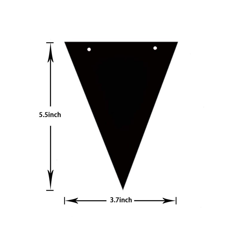 Aimto 20 Feet Navy Blue and Gold Triangle Flag Banner
