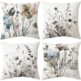 ARNTY Cushion Covers, Velvet Cushion Covers, Decorative Square Cushion Cover, Soft Solid Cushion Cover for Sofa Bedroom Car 45 x 45 cm (Painting Velvet)