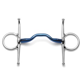 Cavalon Full Cheek Low Port Mullen Sweet Iron Snaffle Bit (4.75")