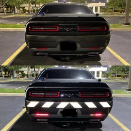 Oralite Reflective Shadow Chevron Black/White Ghost Decal Oralite RA Engineer Grade Tape - 6 Piece (4" Spacing) 6"x64", White