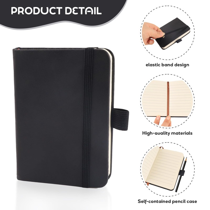 EclipseGuard Pack of 2 Pocket Notebook, Small Notebook Diary, A7