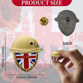 1945-2025 80th Anniversary VJ Day Pin Union Jack Victory Over Japan Helmets Brooch Enamel Badge Memorabilia