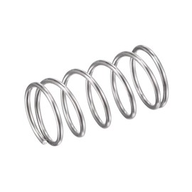 sourcing map Compression Spring, 304 Stainless Steel Compression Springs, Silver Spiral Spring, Steel Spring 11 mm, OD 0.9 mm, Cable Size 9 mm, Compressed Length 20 mm, Length 11N Load Capacity, Pack