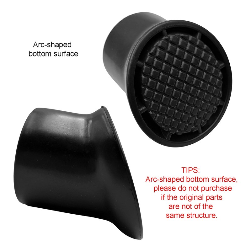 Timyrimy 1.89"/48mm Porch Swing Replacement Angled Feet, Black Plastic Leg