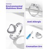 Forever In My Heart Cremation Urn Ring for Women Finger