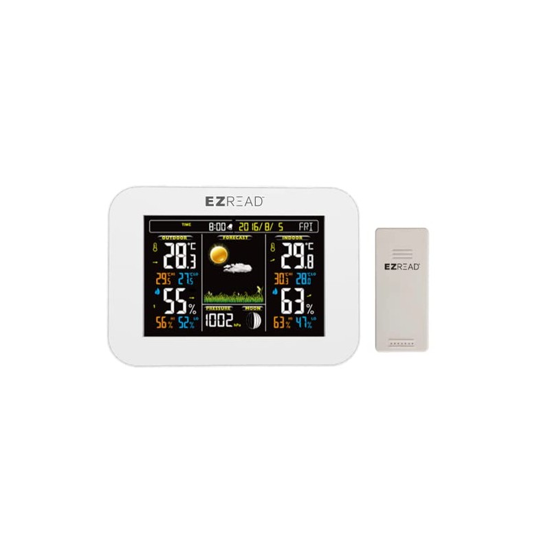 Color Digital EZRead Weather Station with Forecast Moon Phases