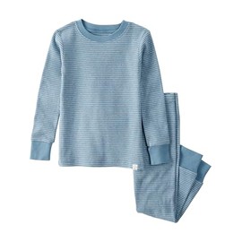 little planet by carter's Baby 2-Piece Pajamas Made with Organic Cotton, Teal Stripes, 6M