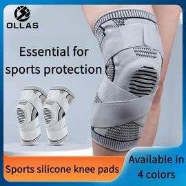 OLLAS Knee Braces, 2-Pack, Knee Support Compression Sleeves, Fitness Sports Knee Braces, Women's & Men's Compression Suitable for Running, Fitness, Basketball:_Blue_XL