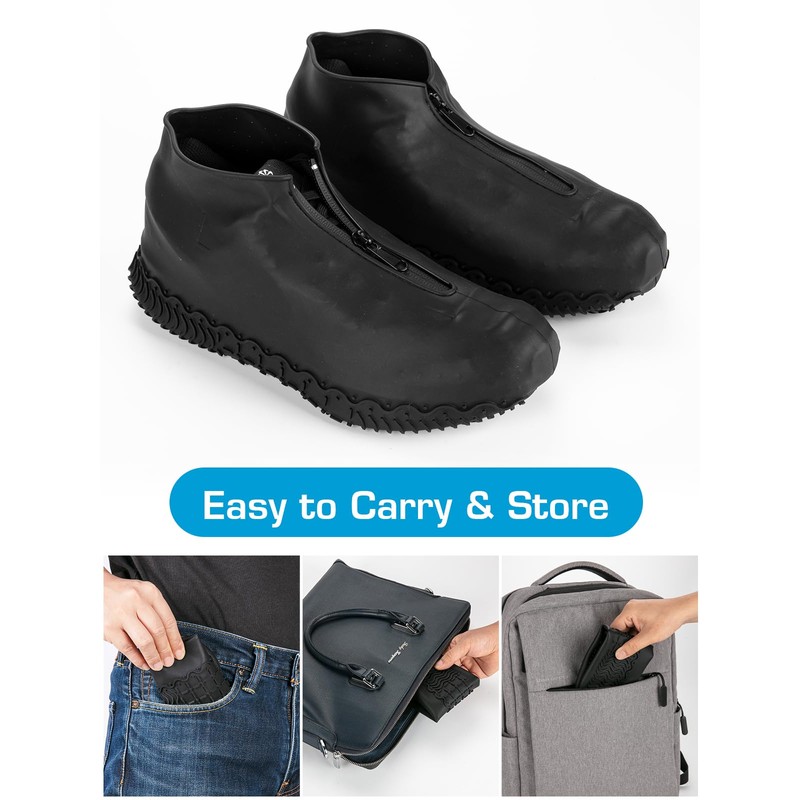 Zbyoujer - Fundas impermeables para zapatos de lluvia de silicona,