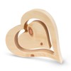 sagl.tirol Pine Heart with Floating Inner Heart and Engraving, 20