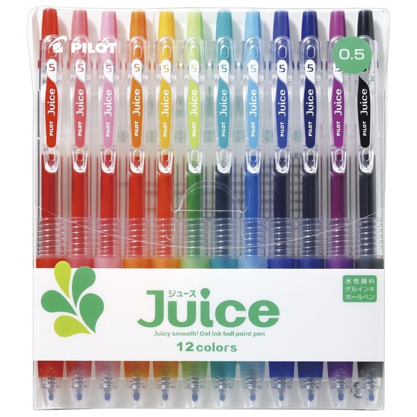 Pilot Juice Gel Ink Ballpoint Pen, 0.5mm, 12 Color Set (LJU120EF-12C)