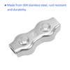 M METERXITY 4pcs Double Bolt Wire Rope Clips 2-3mm Stainless