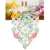 Spring Flower Table Runner Embroidered Flowery Table Placemats Floral Cutwork