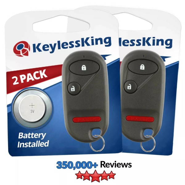 KeylessKing* 2 New Replacement Keyless Entry Remote Control Key Fob
