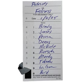 10 Line Football Sports Strip Cards. Full Size. Pool Cards pack of 50. Baseball, NASCAR, Boxing, Soccer, Collectibles, Coins strip cards. Includes Bonus # & Instructions. NOT scratch