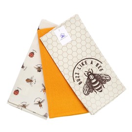 Tea towels for kitchen-Pack of 3-Cotton Linen Towels for Cooking, BBQ, and Dish Drying – Novelty Grill and Bake Towels – Perfect for Farmhouse Kitchens and Gifting