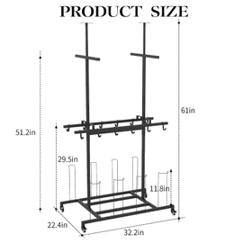 Hockey Drying Rack, Hockey Gear Drying Rack, Large Hockey Equipment Drying Rack, Organizer to Dry and Store Two Full Sets Sports Gear
