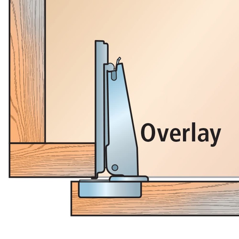 Salice 105° Silentia+ Soft-Close Hinges, Face Frame, 1/2'' Overlay