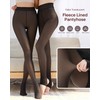 Women's Tights Fleece Lined Winter Thermal Pantyhose Faux Translucent Thick