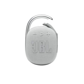 JBL Clip 4 - Portable Mini Bluetooth Speaker, big audio and punchy bass, integrated carabiner, IP67 waterproof and dustproof, 10 hours of playtime, speaker for home, outdoor and travel (White)