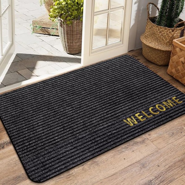 LYGLIGH Welcome Door Mat Outdoor: Sturdy Front Door Mats Indoor