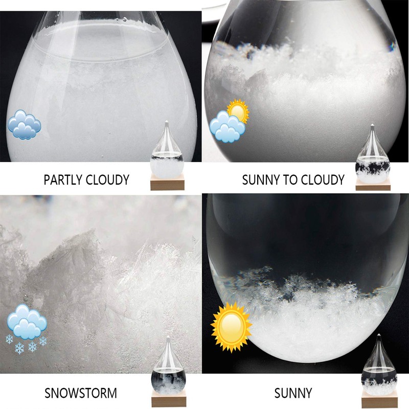 Enkrio Storm Glass Weather Predictor, Weather Station Weather Forecaster with