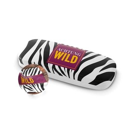 LaVida Glasses Case for You Including Glasses Cleaning Cloth Attention Wild, multi-coloured