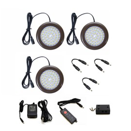 Lightkiwi C9203 3.5 inch Cool White LED Puck Lights - Premium Kit (3 Pack)