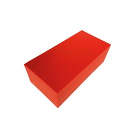 EcoCut: Acrylonitrile Butadiene Styrene (ABS) Red Plastic Block, 2" x 3" x 6", for Machining, Home Improvements, Prototypes, Engineering