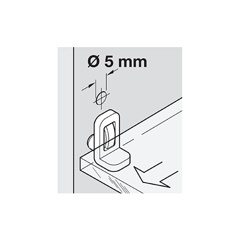 12 pcs x Hafele Glass Shelf Supports Pegs for 6mm