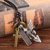 Cupimatch Men's Angel Wings Cross Alloy Pendant with 55 cm